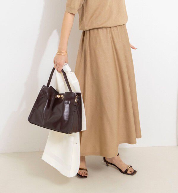 NOLLEY'S「《手洗い可能》ブラウジングフレアニットワンピース」|ワンピース|