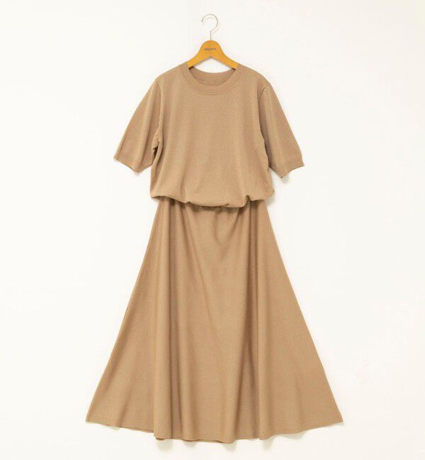 NOLLEY'S「《手洗い可能》ブラウジングフレアニットワンピース」|ワンピース|