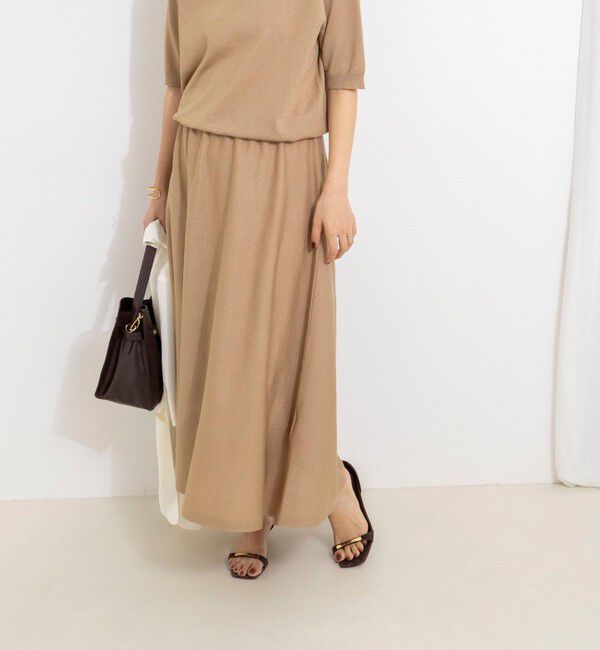 NOLLEY'S「《手洗い可能》ブラウジングフレアニットワンピース」|ワンピース|