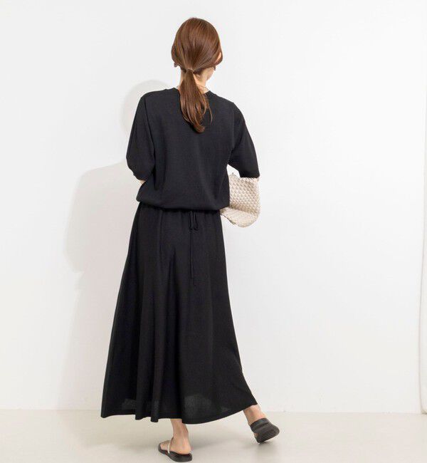 NOLLEY'S「《手洗い可能》ブラウジングフレアニットワンピース」|ワンピース|