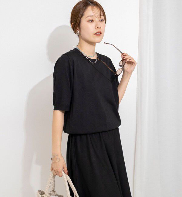 NOLLEY'S「《手洗い可能》ブラウジングフレアニットワンピース」|ワンピース|