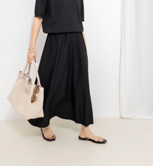 NOLLEY'S「《手洗い可能》ブラウジングフレアニットワンピース」|ワンピース|