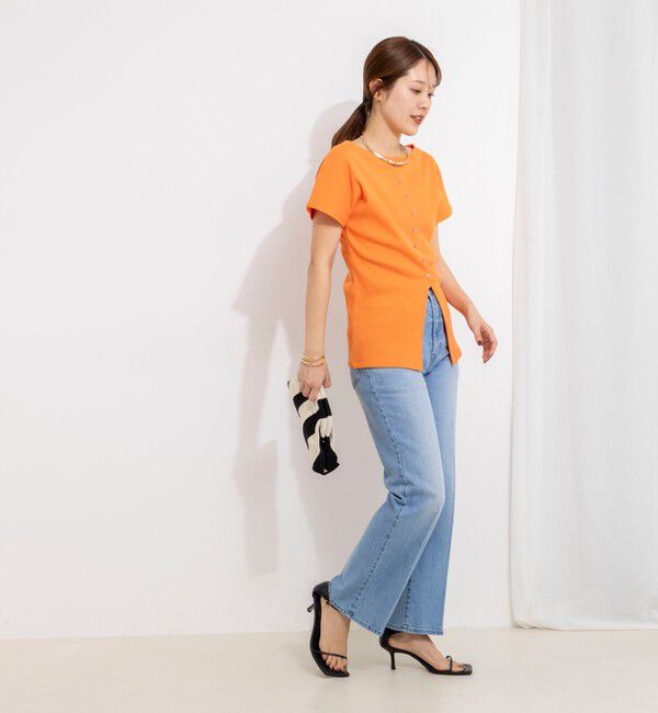 NOLLEY'S「ウォッシャブルスリット2WAYプルオーバー」|Tシャツ・カットソー|