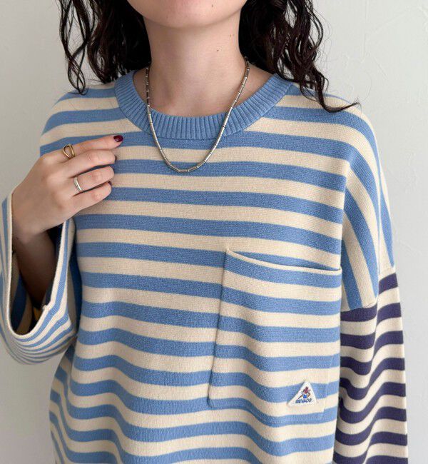 fredy emue「【GEVACO/ゲバコ】ボーダーニットプルオーバー」|ニット・セーター|