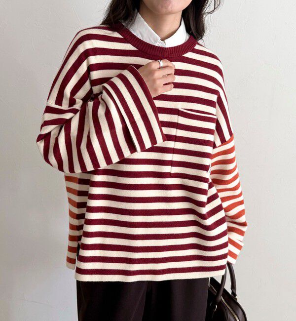 fredy emue「【GEVACO/ゲバコ】ボーダーニットプルオーバー」|ニット・セーター|