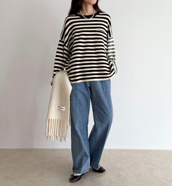 fredy emue「【GEVACO/ゲバコ】ボーダーニットプルオーバー」|ニット・セーター|