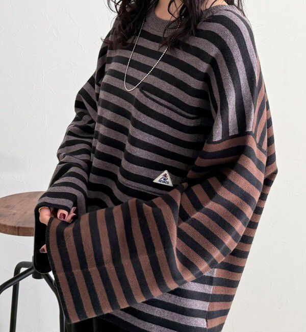 fredy emue「【GEVACO/ゲバコ】ボーダーニットプルオーバー」|ニット・セーター|