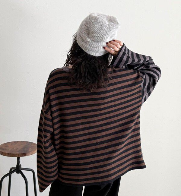 fredy emue「【GEVACO/ゲバコ】ボーダーニットプルオーバー」|ニット・セーター|