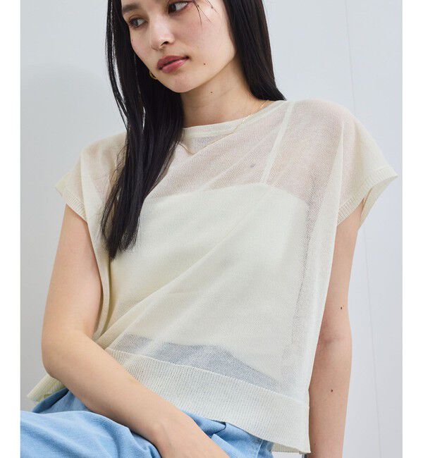 VIS「ドライタッチシアーニットトップス」|ニット・セーター|