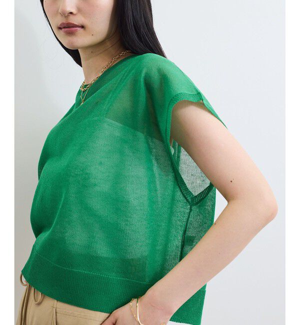 VIS「ドライタッチシアーニットトップス」|ニット・セーター|