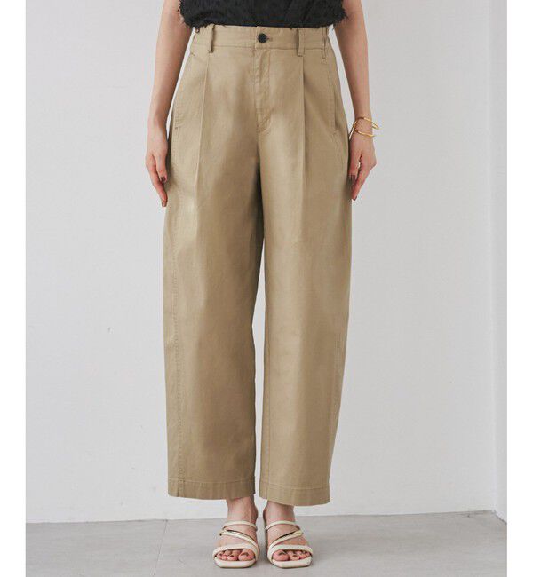 VIS「バレルシルエットコットンパンツ」|チノ|