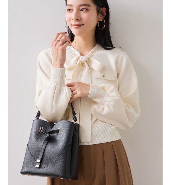 VIS「ニットリボン付きプルオーバー」|ニット・セーター|