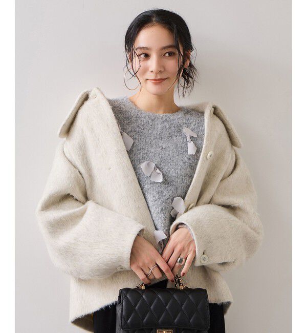 VIS「【WEB限定】ゆるっとボリュームリボンモチーフニット」|ニット・セーター|