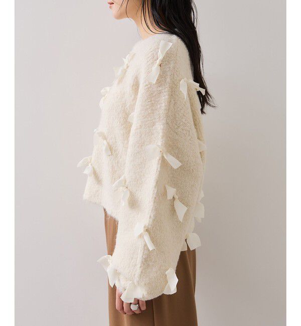 VIS「【WEB限定】ゆるっとボリュームリボンモチーフニット」|ニット・セーター|