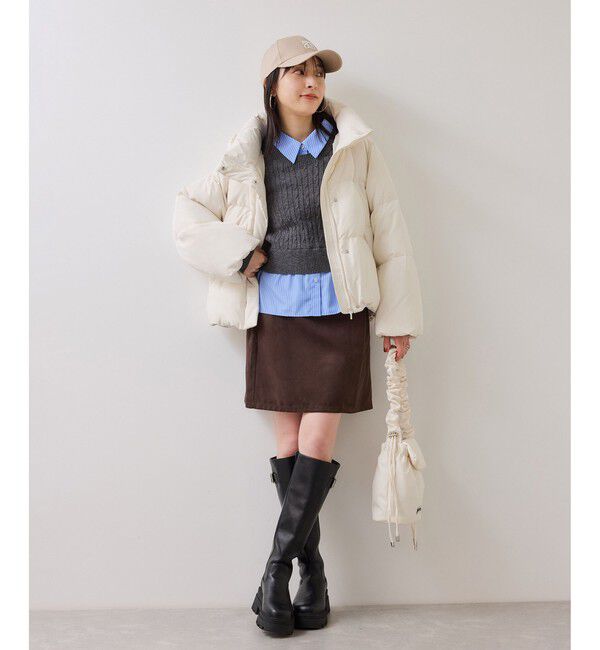 VIS「ハイゲージケーブシャツドッキングプルオーバー」|ニット・セーター|