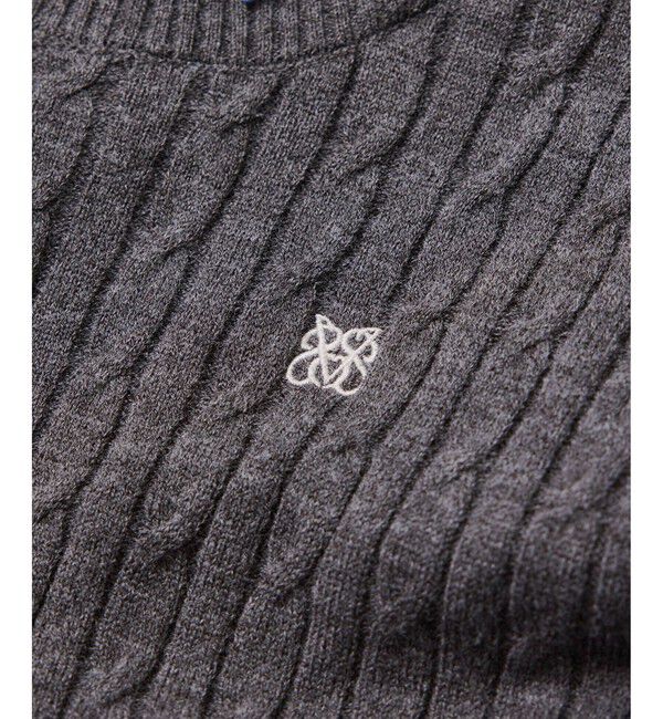 VIS「ハイゲージケーブシャツドッキングプルオーバー」|ニット・セーター|