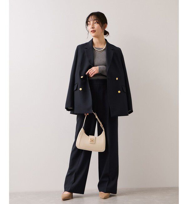 VIS「【美easy】コンフォート金ボタンジャケット/イージーケア・UVケア・セットアップ対応」|テーラードジャケット|