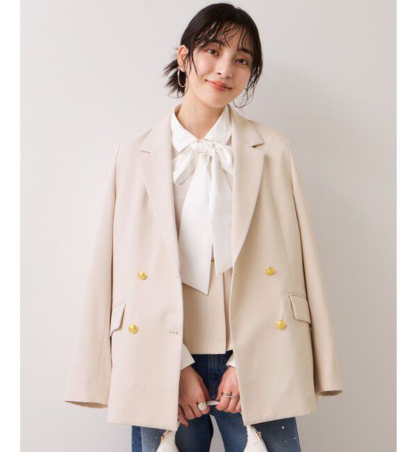 VIS「【美easy】コンフォート金ボタンジャケット/イージーケア・UVケア・セットアップ対応」|テーラードジャケット|