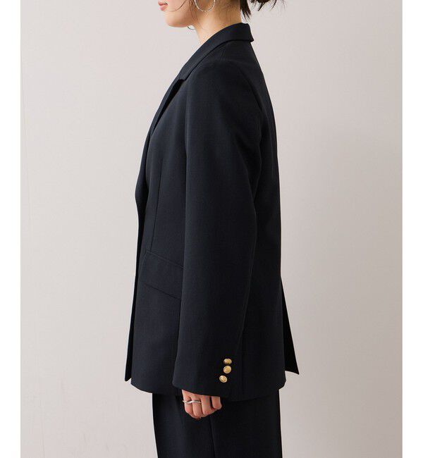 VIS「【美easy】コンフォート金ボタンジャケット/イージーケア・UVケア・セットアップ対応」|テーラードジャケット|