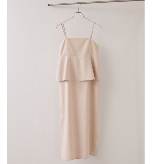 VIS「【WEB限定】美easyコンフォートツイルペプラム切替キャミワンピース/イージーケア・UVケア」|ワンピース|