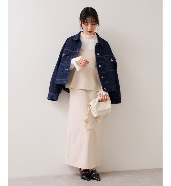 VIS「【WEB限定】美easyコンフォートツイルペプラム切替キャミワンピース/イージーケア・UVケア」|ワンピース|