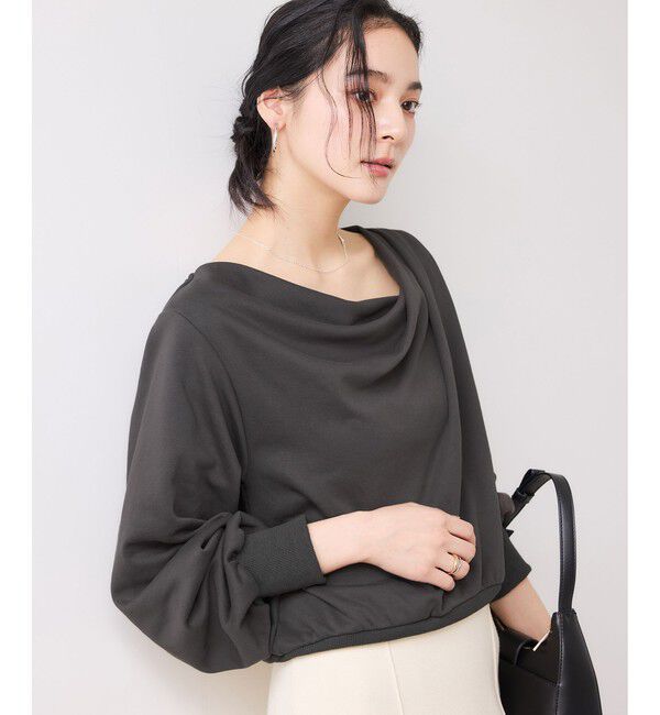 VIS「ドレープスウェットプルオーバー」|スウェット・ジャージ|チャコール(06)