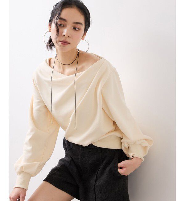 VIS「ドレープスウェットプルオーバー」|スウェット・ジャージ|ベージュ(27)