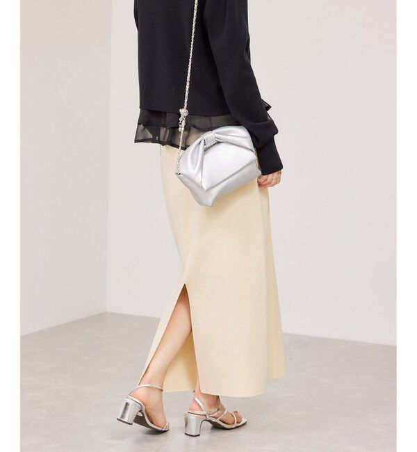 VIS「ピンタックデザインニットスカート」|スカート|