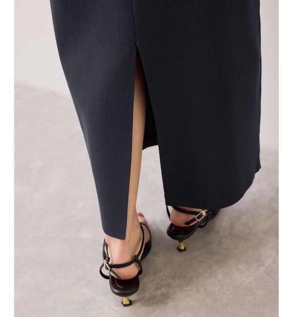 VIS「ピンタックデザインニットスカート」|スカート|