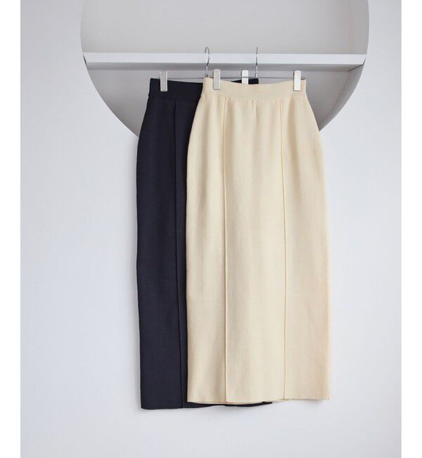 VIS「ピンタックデザインニットスカート」|スカート|