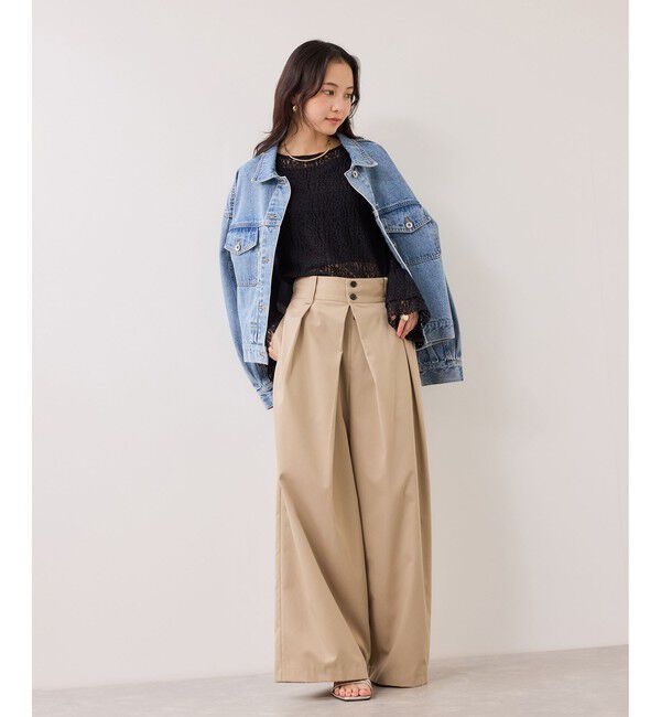 VIS「フレアスリーブレーストップス」|Tシャツ・カットソー|