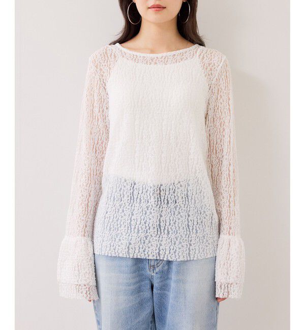 VIS「フレアスリーブレーストップス」|Tシャツ・カットソー|