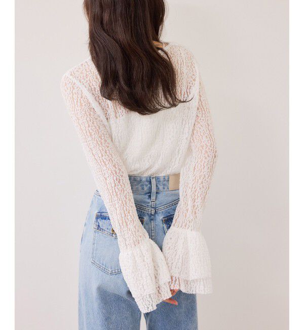 VIS「フレアスリーブレーストップス」|Tシャツ・カットソー|