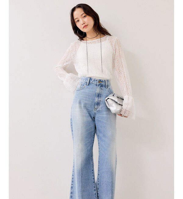 VIS「フレアスリーブレーストップス」|Tシャツ・カットソー|