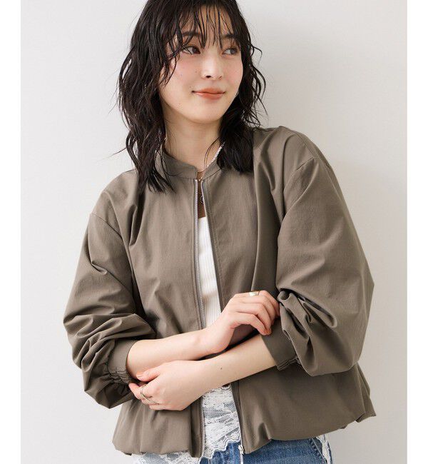 VIS「ボリュームバルーンブルゾン/UVケア・イージーケア」|ブルゾン・スタジャン|