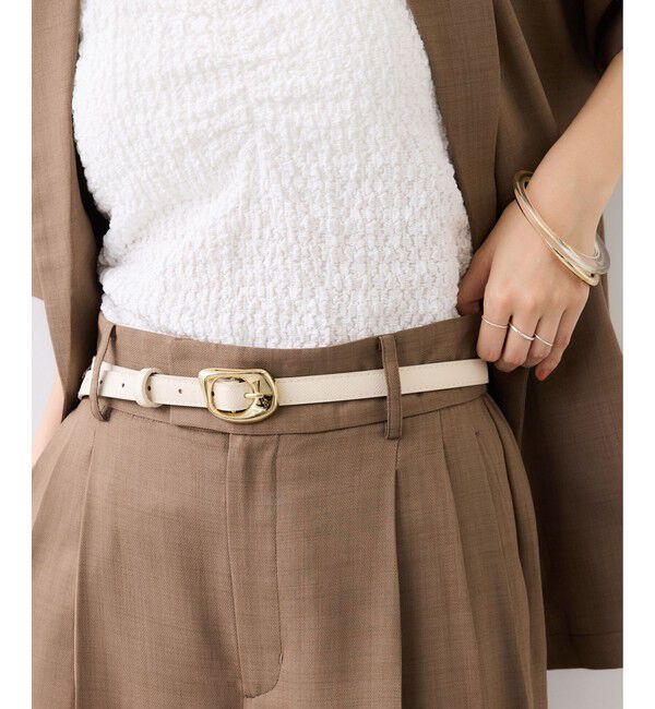 VIS「フラット18mm幅ニュアンス変形サークルバックルベルト/一部WEB限定カラー」|ベルト|キナリ(16)