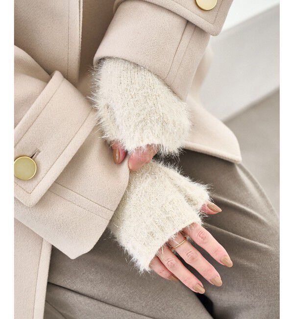 ROPE PICNIC PASSAGE「ラメニットフィンガーレスグローブ」|手袋|