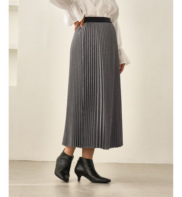 Rope&rsquo;Picnic「ラメチェックプリーツスカート/着丈が選べる」|スカート|