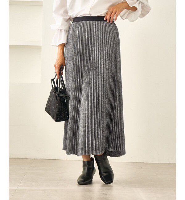 Rope&rsquo;Picnic「ラメチェックプリーツスカート/着丈が選べる」|スカート|