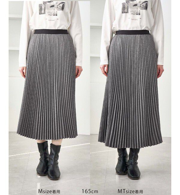 Rope&rsquo;Picnic「ラメチェックプリーツスカート/着丈が選べる」|スカート|