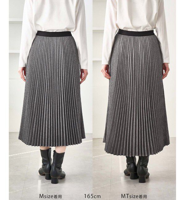 Rope&rsquo;Picnic「ラメチェックプリーツスカート/着丈が選べる」|スカート|