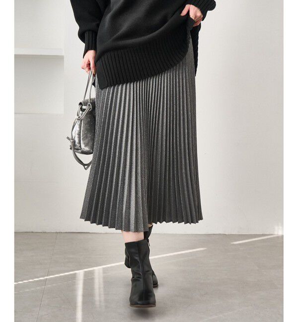 Rope&rsquo;Picnic「ラメチェックプリーツスカート/着丈が選べる」|スカート|