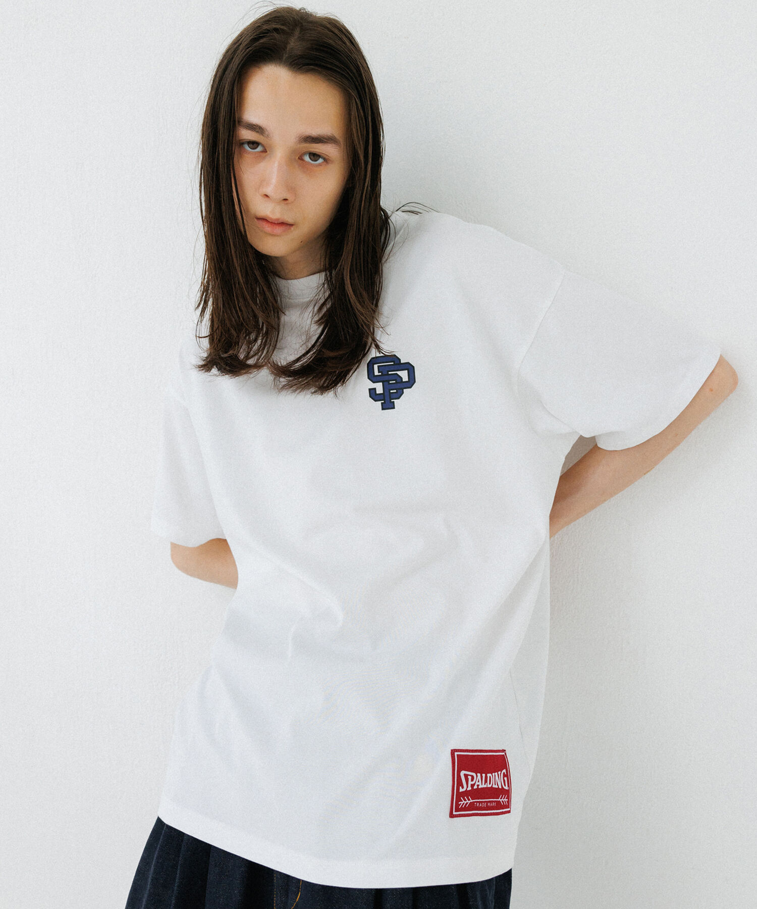 ADAM ET ROPE'「《別注》【SPALDING/スポルディング】LOGO TEE / UNISEX」|Tシャツ・カットソー|ホワイト(10)