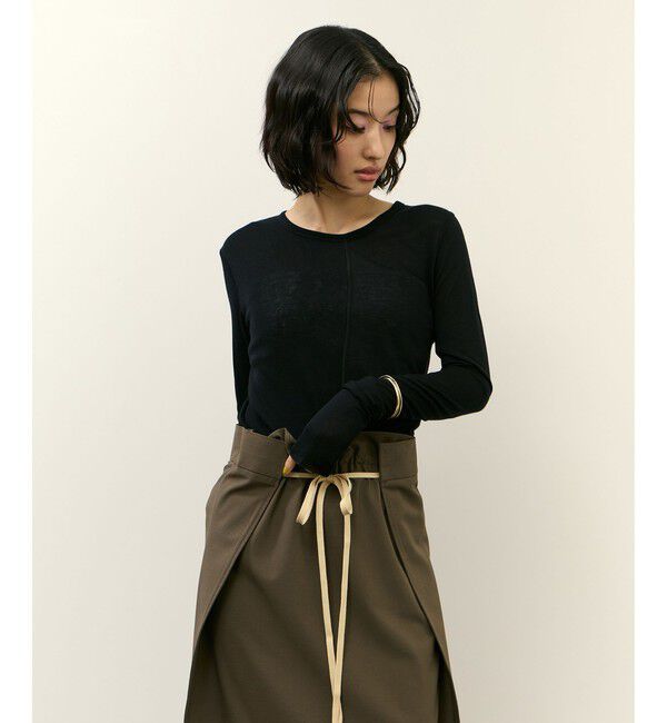 ADAM ET ROPE'「リブコンビロンT」|Tシャツ・カットソー|