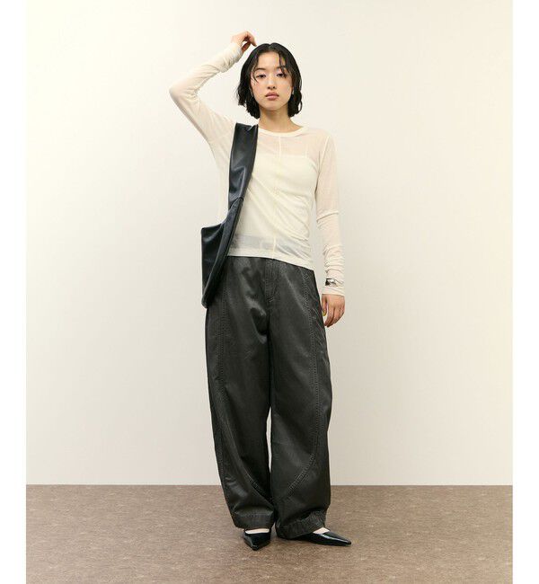 ADAM ET ROPE'「リブコンビロンT」|Tシャツ・カットソー|