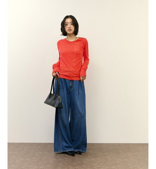 ADAM ET ROPE'「リブコンビロンT」|Tシャツ・カットソー|