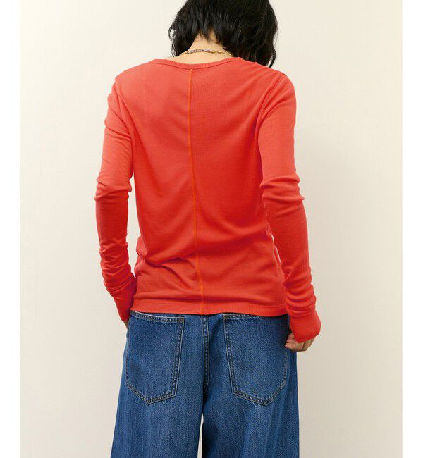 ADAM ET ROPE'「リブコンビロンT」|Tシャツ・カットソー|