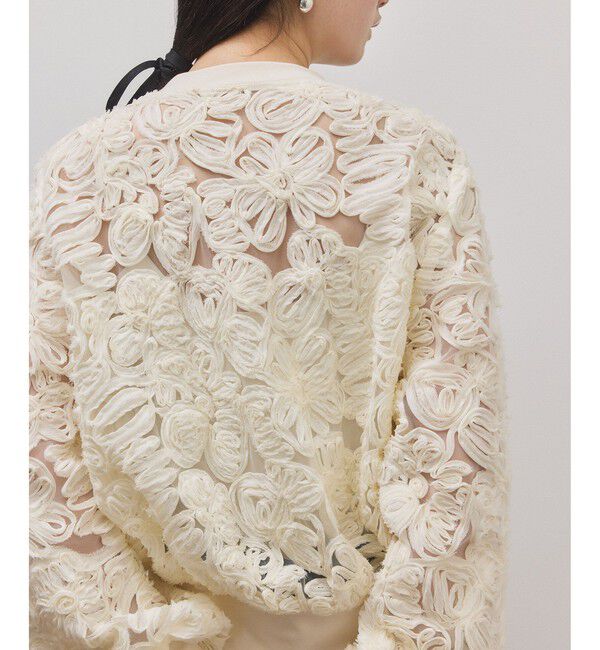 ADAM ET ROPE'「ラインアートレースブルゾン」|ブルゾン・スタジャン|