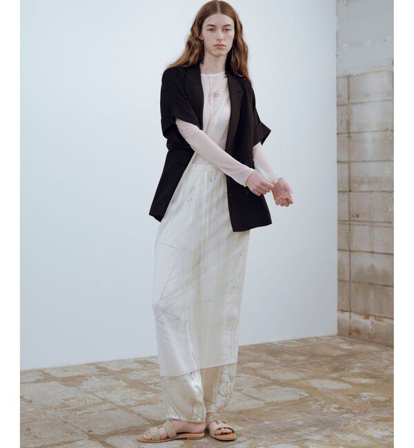 ADAM ET ROPE'「アーキテクチャープリントパンツ」|チノ|