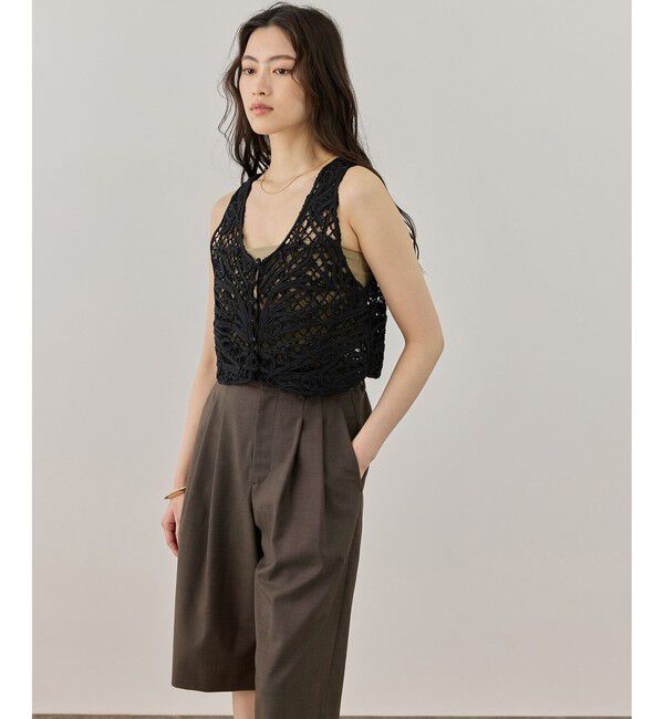 ADAM ET ROPE'「コードレースタンクジレ」|ベスト・ジレ|